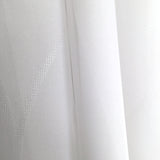 Gardinenstoff mit geschwungenen Linienmuster in der Farbe weiß