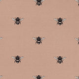 Baumwollstoff mit Hummelmuster in der Farbe rosa