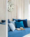 Edle Kissenstoffe in der Farbe marine