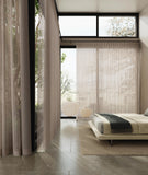 netzartiger Gardinenstoff in beige