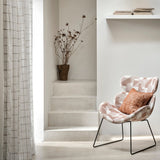 Edler Gardinenstoff mit ZickZack Muster in grau