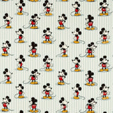 Streifen Stoff mit Mickey Maus in blau