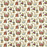 weißes Kaninchen verrückter Hutmacher Grinsekatze Tweedle Dum Tweedle Dee Helle Dekostoffe