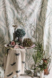 Kissenstoff mit Libellen Design in natur