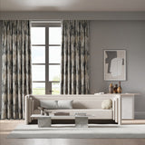 Vorhang Jacquard gemustert grau schwarz
