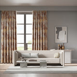 Vorhang Jacquard gemustert orange braun