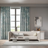 Vorhang Jacquard gemustert grün blau