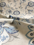 hellblauer Blumen Baumwollstoff