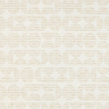 Feinster Gardinenstoff mit gewebten Halbkreisen in der Farbe ivoy