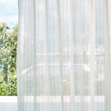 Leinengardinen mit bunten Effektstreifen