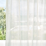 Leinengardinen mit schwarzen Effektstreifen