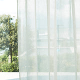 Transparenter Leinen Gardinenstoff in der Farbe oyster