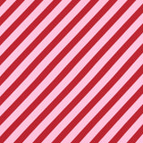 Stoff mit diagonal gewebten Streifen in rot und rosa