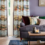 Wollloden mit Fischgratmuster in ocker