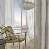 Gestreifte Gardinenstoffe in beige