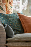 orange reine Leinenstoffe