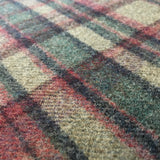 Feinste Wollstoff mit blauen und rosa Karo Muster