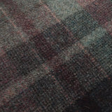 Karierter Wollstoff in lila und türkis