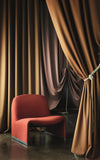 hellorangener Satin aus Lammwolle