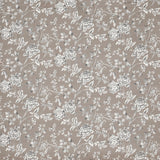 Blumendesign Bio Baumwolle Grau Blau