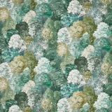 Dekostoff Aquarelle Design mit japanischen Einflüssen in grün und blau