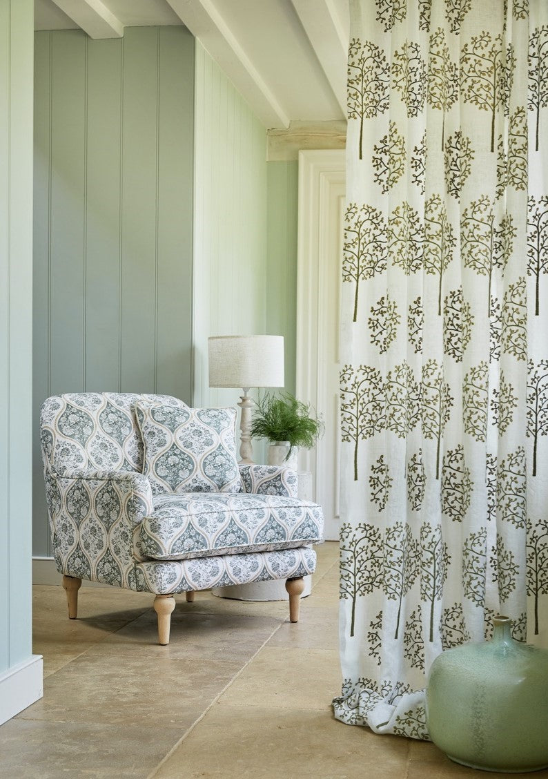 Baumwollstoff Quadrate 7 Stück - 25x25cm Blumen, Streifen, Punkte Blau