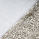 Bio Paisley Stoff in hellbraun