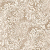 Bio Paisley Stoff in hellbraun