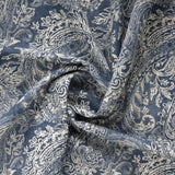 Bio Dekostoff Paisley  indigo blau