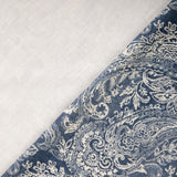 Bio Dekostoff Paisley  indigo blau