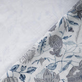 Bio Blüten Polsterstoff mouse grey