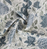 Nachhaltiger Blüten Dekostoff denim blue