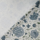 Bio Blüten Dekostoff denim blue