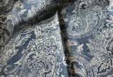 edler Paisley Stoff in indigo blau
