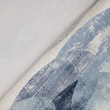 Edler Bio Dekostoff in indigo mit Ellipsen