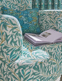 Jugendstil Willow Boughs Sesselstoff blau grün