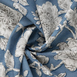 Bio Blumenstoff denim blue