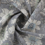 Blumen Stoff Vorhang in der Farbe taupe