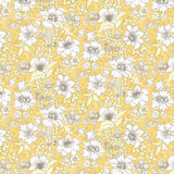 Flower Power gelber Blumenstoff