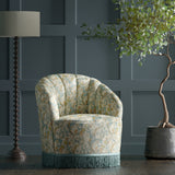 Jugendstil  William Morris Sesselstoff blau grün