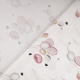 Cretonne Baumwollstoff mit Ballons in rosa
