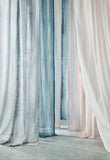 Luftig leichter Gardinenstoff mit Aquarell Print in der Farbe beige