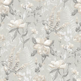 Blumenstoff Soft pastell grau