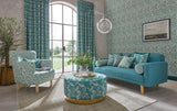 William Morris Vorhangstoffe blau grün