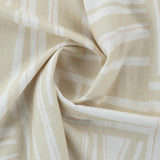 Grafische Bio Stoffe in hellbeige
