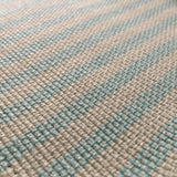 Streifen Outdoorstoff aus recyceltem Polypropylen in der Farbe türkis