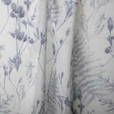 Blumige  Voile Stoff Meterware in blau