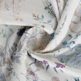 Bio Blumenwiese Stoff denim blue