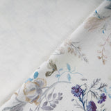 Bio Blumenwiese Stoff denim blue