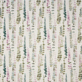 Bio Baumwollstoff mit floralem Design in rosa und blau
